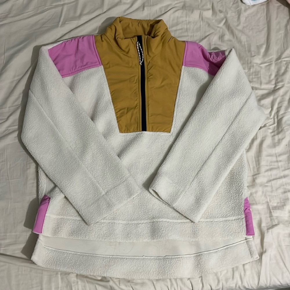 Free Assembly, pink, mustard yellow, off white, medium-slightly oversized